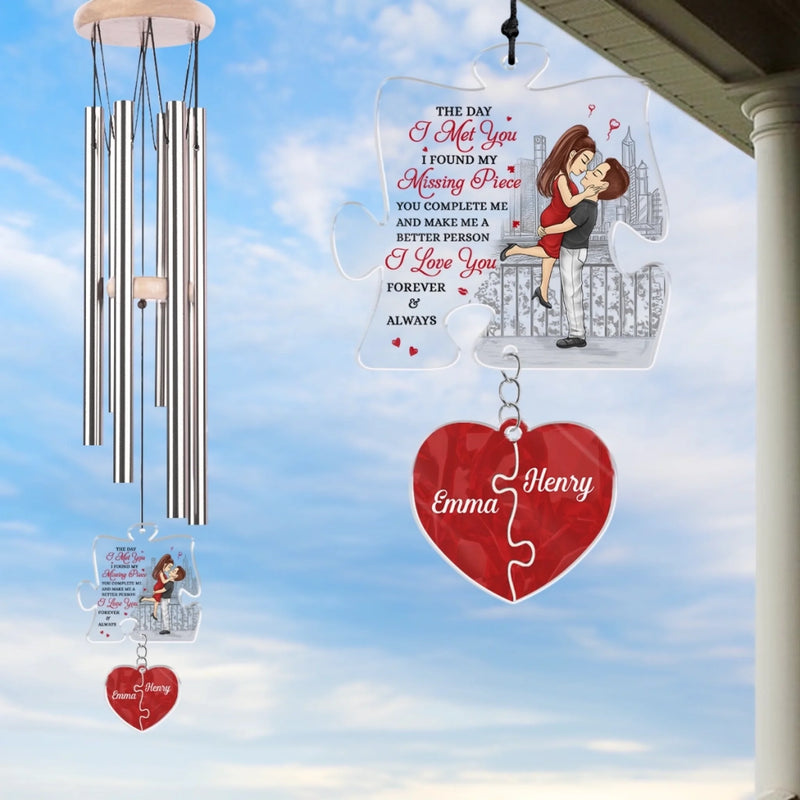 Custom Wind Chime With Acrylic Charms - Personalized Anniversary Wedding Gifts For Husband And Wife, Him And Her - In Every Lifetime, I’d Choose You