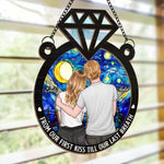 Custom Window Hanging Suncatcher Ornament - Personalized Anniversary Wedding Gifts For Husband, Wife, Couple - Forever Starts With You