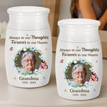 Custom Photo Decorative Urn - Personalized Memorial Sympathy Gifts For Grandma