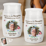 Custom Photo Decorative Urn - Personalized Memorial Sympathy Gifts For Grandma