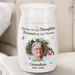 Custom Photo Decorative Urn - Personalized Memorial Sympathy Gifts For Grandma
