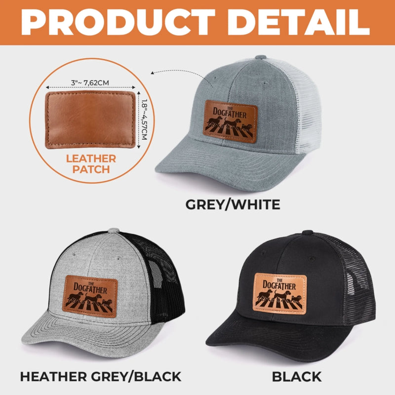Leather Patch Hat -  Birthday Gifts For Dog Lovers, Dog Dad And Mom - Every Pack Needs A Boss