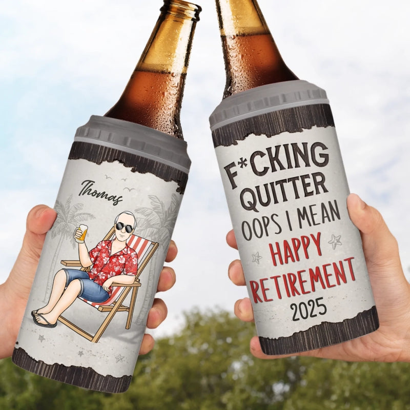 Custom 4 In 1 Can Cooler Tumbler - Personalized Retirement Gifts For Women, Men - Master Of Relaxation