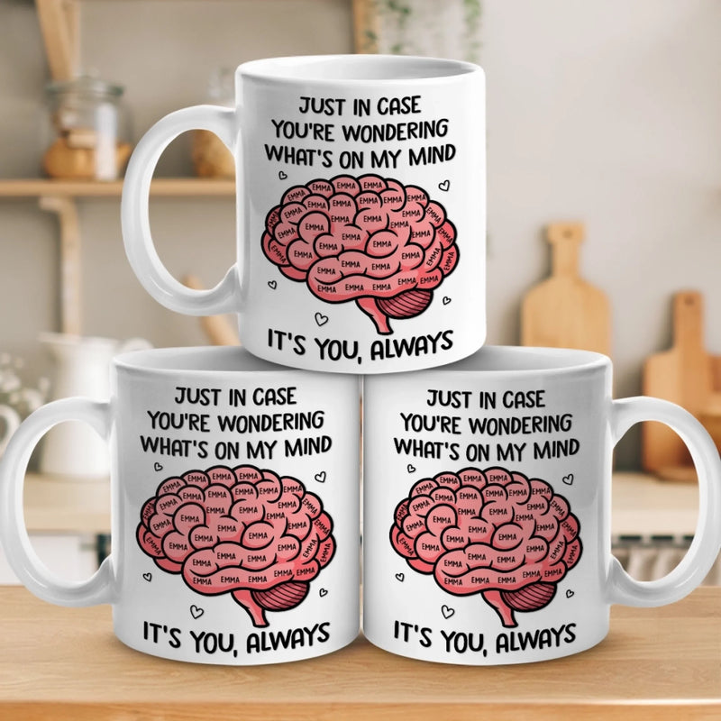 Custom Mug - Personalized Anniversary Wedding Gifts For Husband And Wife, Him And Her - My Mind Is Basically Your Fan Club