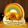 Custom Photo Shaped Light Box - Personalized Pet Memorial Gifts For Dogs, Cats - I’ll Meet You At The Rainbow Bridge
