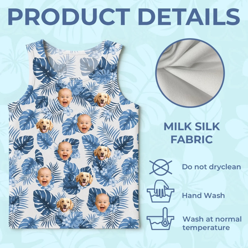 Custom Photo Tanktop - Personalized Summer Vacation And Travel Gifts For Family, Dog Cat Lovers - Vacation Mode
