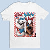 Custom Unisex T-shirt, Premium T-shirt, Hoodie - Personalized 4th Of July Gifts For Dog Lovers, Dog Dad And Mom - Born To Be Pawsome