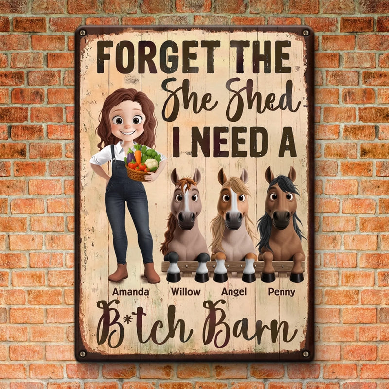 Custom Home Decor Metal Sign - Personalized Birthday Gifts For Men And Women, Horse Lovers - Living My Best Barn Life