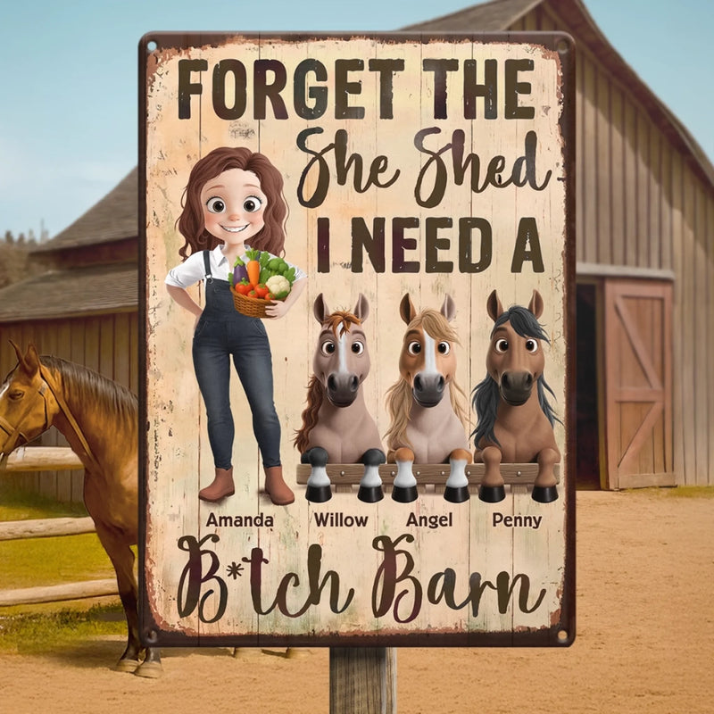 Custom Home Decor Metal Sign - Personalized Birthday Gifts For Men And Women, Horse Lovers - Living My Best Barn Life
