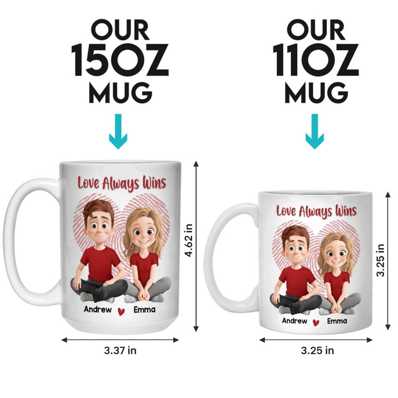 Custom Mug - Personalized Anniversary Wedding Gifts For Husband And Wife, Him And Her - My Happily Ever After