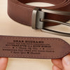 Custom Double-Sided Engraved Leather Belt - Personalized Anniversary Wedding Gifts For Husband And Wife, Him And Her - My Favorite Distraction