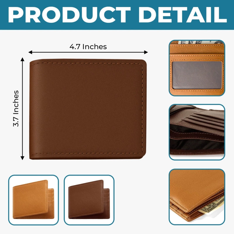 Custom Engraved Bifold Leather Wallet Two Sides - Personalized Anniversary Wedding Gifts For Husband And Wife, Him And Her - Endlessly In Love With You
