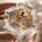 Custom Photo Pet Fur Keepsake - Personalized Pet Memorial Gifts For Dog Lovers - Always In My Heart