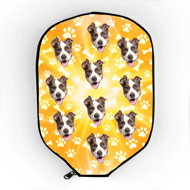 Custom Photo Pickleball Paddle Cover - Personalized Birthday Gifts For Dog Cat Lovers, Dog Dad And Mom, Cat Owners - Full Speed, Full Tail