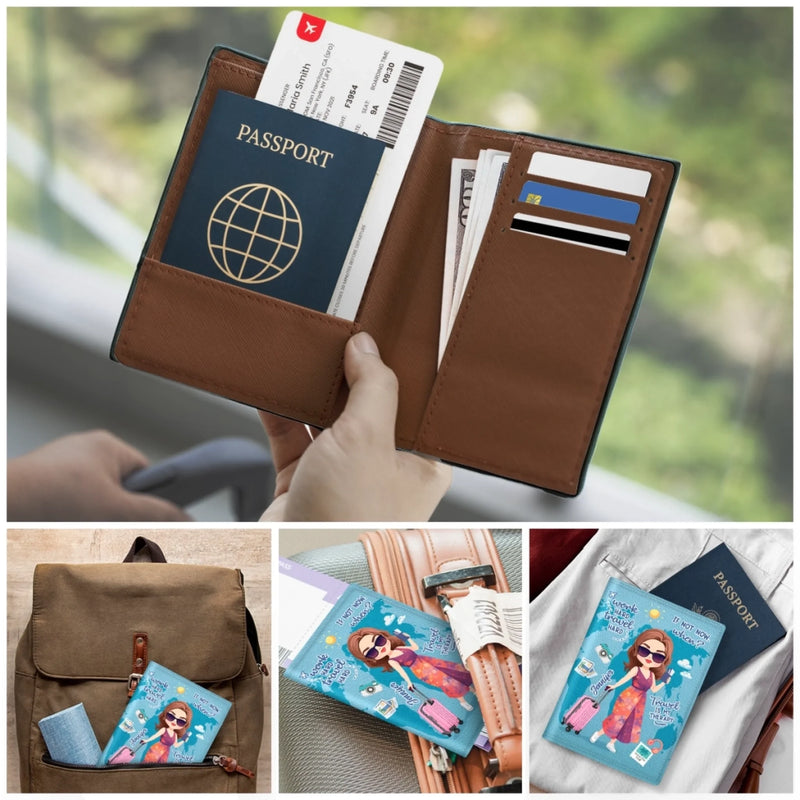 Custom Passport Cover, Passport Holder - Personalized Summer Vacation And Travel Gifts For Women, Men - Travel Far, Travel Wide