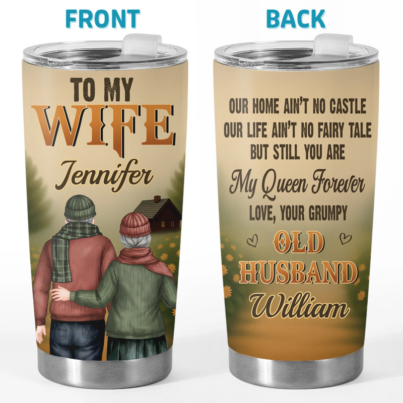 Custom Tumbler - Personalized Anniversary Wedding Gifts For Husband And Wife, Him And Her - Love Never Gets Old