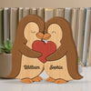 Penguin Shaped Wooden Art Puzzle - Personalized Anniversary Wedding Gifts For Husband And Wife, Him And Her - We Are Together, Couple Birthday Gifts For Him And Her