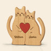 Custom Cat Shaped Wooden Art Puzzle - Personalized Anniversary Wedding Gifts For Husband And Wife, Him And Her - You’re The Purr To My Meow