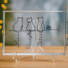 Custom Rectangle Shaped Acrylic Plaque - Personalized Pet Memorial Sympathy Gifts For Cats - Forever Feline Friends