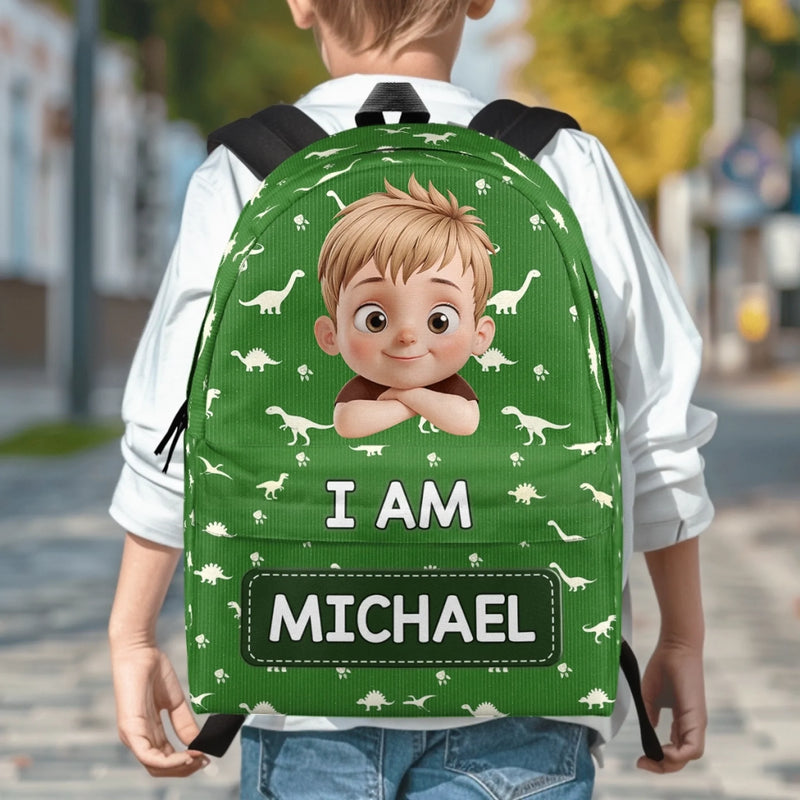 Custom Kids Backpack - Personalized Back To School Gifts For Kids - Eat, Play, Build, Repeat