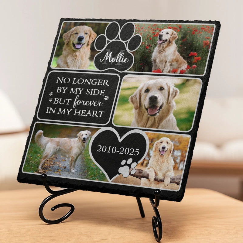 Custom Photo Honoring Memories That Keep Us Close - Memorial Personalized Custom Square Shaped Stone With Stand - Sympathy Gift For Pet Owners, Pet Lovers