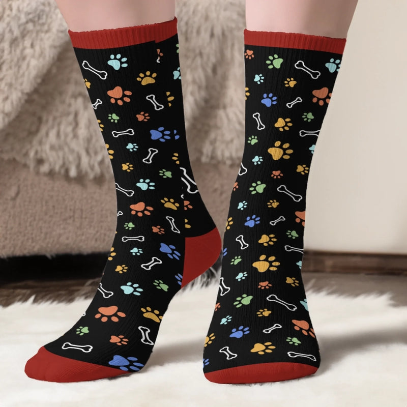 Custom Crew Socks - Personalized Birthday Gifts For Dog Lovers, Dog Dad And Mom - My Dog, My Therapist
