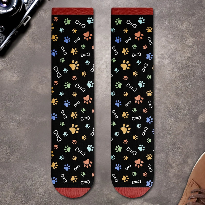Custom Crew Socks - Personalized Birthday Gifts For Dog Lovers, Dog Dad And Mom - My Dog, My Therapist
