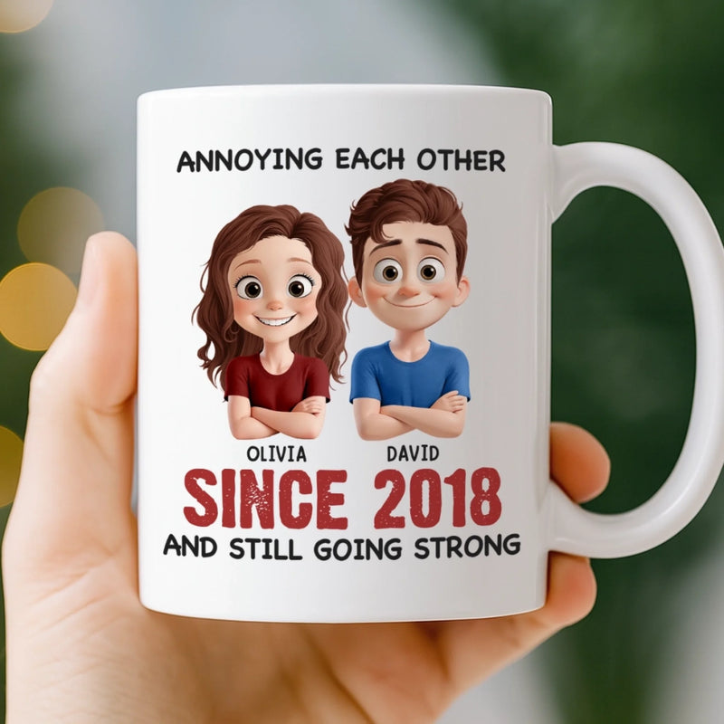 Custom Mug - Personalized Anniversary Wedding Gifts For Husband And Wife, Him And Her - Your Daily Dose Of Mischief