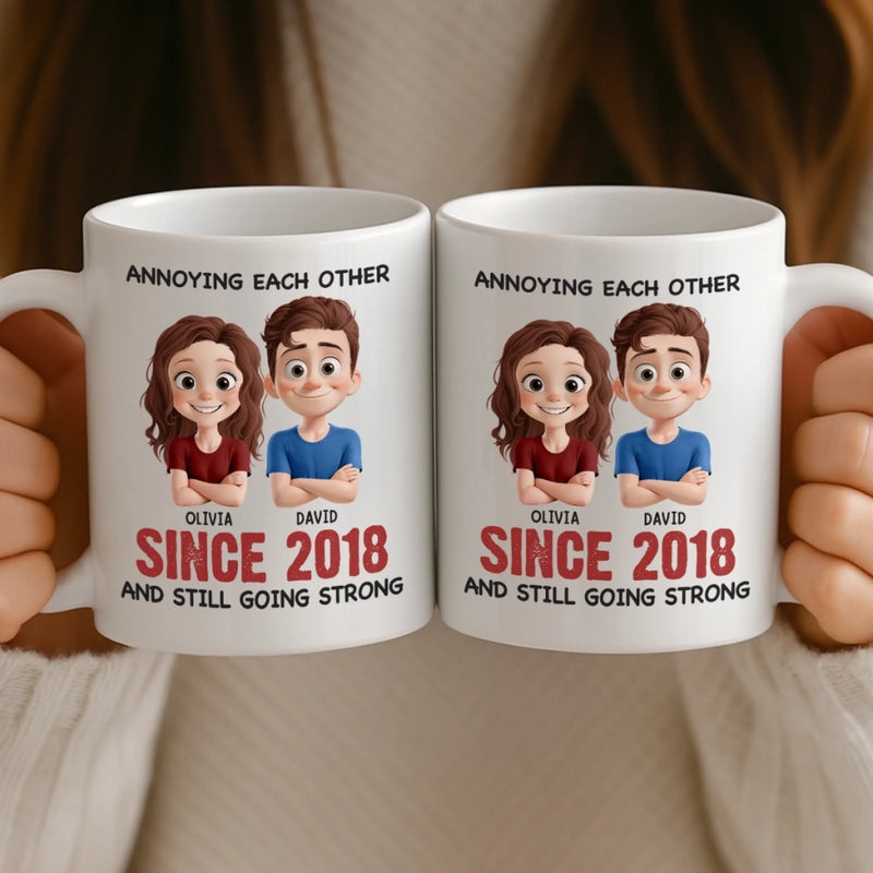 Custom Mug - Personalized Anniversary Wedding Gifts For Husband And Wife, Him And Her - Your Daily Dose Of Mischief