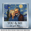Custom Photo Square Shaped Acrylic Plaque - Personalized  Anniversary Wedding Gifts For Husband And Wife, Him And Her - You & Me, Written In The Stars