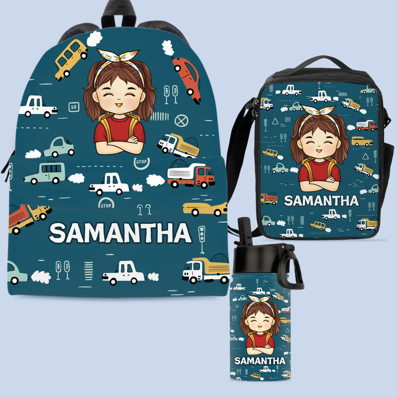 Custom Kids Backpack, Water Bottle, Lunch Bag - Personalized Back To School Gifts For Kids - Confidence, Kindness, Strength For Life