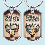Custom Keychain - Personalized Birthday Camping Gifts For Couple, Dog Lovers, Campers - Camper Vibes Only