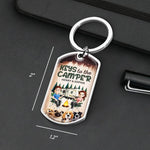 Custom Keychain - Personalized Birthday Camping Gifts For Couple, Dog Lovers, Campers - Camper Vibes Only