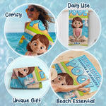 Custom Beach Towel - Personalized Summer Vacation And Travel Gifts For Kids, Grandma, Grandpa - Sunny Days, Happy Waves