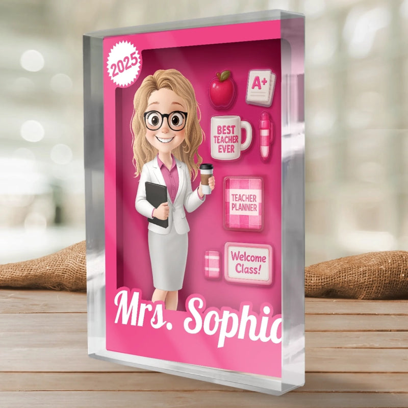 Custom Rectangle Shaped Acrylic Plaque - Personalized Back To School Gifts For Teachers - Proud To Be Called Teacher