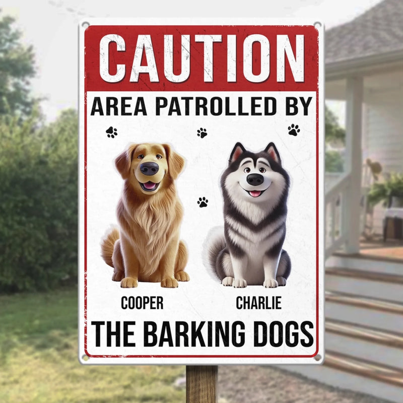Custom Home Decor Metal Sign - Personalized  Birthday Gifts For Dog Lovers, Dog Dad And Mom - Woof Patrol On Duty
