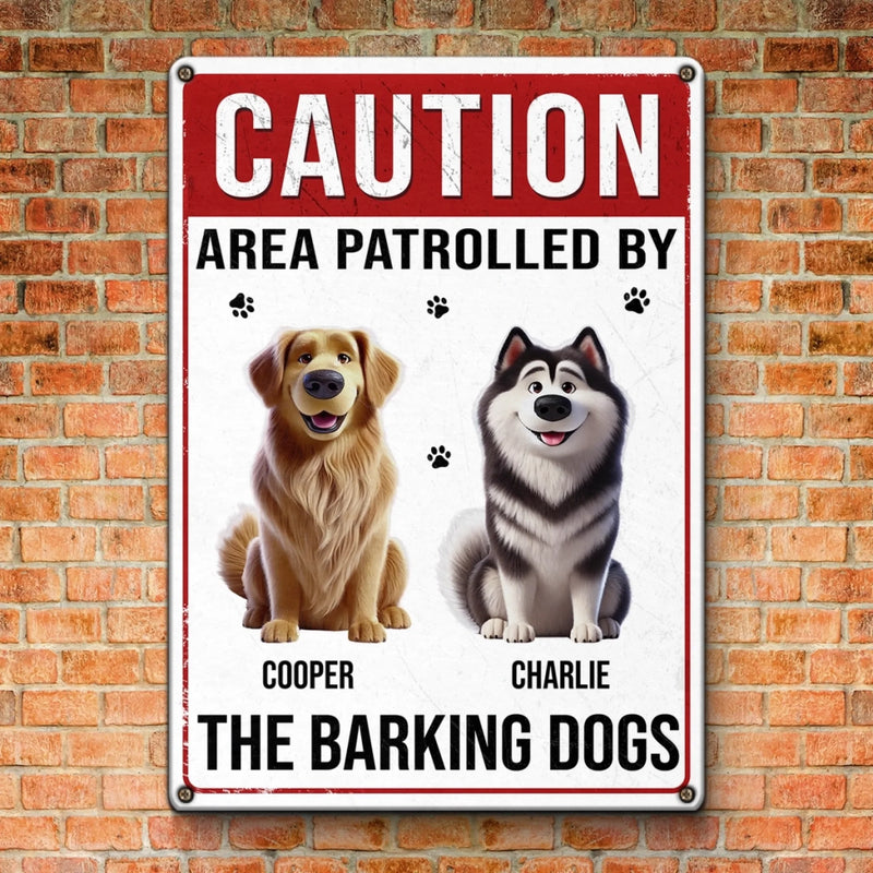 Custom Home Decor Metal Sign - Personalized  Birthday Gifts For Dog Lovers, Dog Dad And Mom - Woof Patrol On Duty