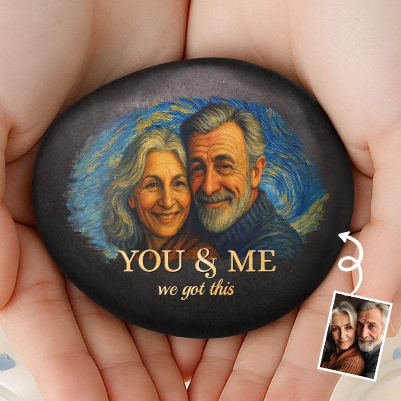 Custom Photo Printed Rock - Personalized Anniversary Wedding Gifts For Husband And Wife, Him And Her - Endless Love, Endless Us