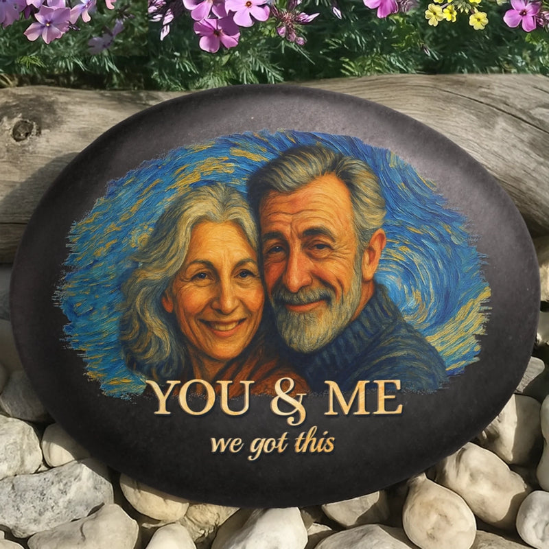 Custom Photo Printed Rock - Personalized Anniversary Wedding Gifts For Couple, Husband, Wife - Endless Love, Endless Us