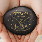 Custom Printed Rock - Personalized Anniversary Wedding Gifts For Couple, Husband, Wife - Cheers To Our Story