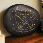 Custom Printed Rock - Personalized Anniversary Wedding Gifts For Couple, Husband, Wife - Cheers To Our Story
