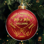 Custom Acrylic Ornament - Personalized Anniversary Christmas Wedding Gifts For Couple - First Christmas, Forever To Go