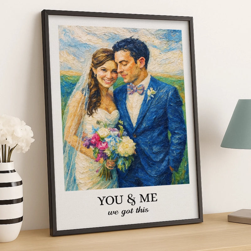 Custom Photo Vertical Poster - Personalized Anniversary Wedding Gifts For Husband And Wife, Him And Her - Just Us, Just Love