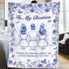 Custom Blanket - Personalized Best Friend Birthday Gifts For Women, Besties, Sisters, BFF - Always Connected By Heart