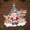 Custom Photo Under The Mistletoe With My Little Bundle Of Joy - Family Personalized Custom Ornament - Acrylic Custom Shaped - Christmas Gift For Baby Kids, Newborn Baby, First Christmas