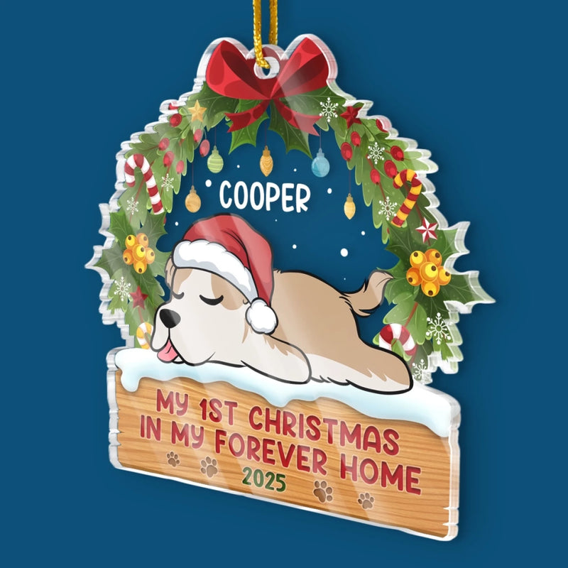 First Paws Under The Tree - Dog & Cat Personalized Custom Ornament - Acrylic Custom Shaped - Christmas Gift For Pet Owners, Pet Lovers, First Christmas