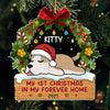 First Paws Under The Tree - Dog & Cat Personalized Custom Ornament - Acrylic Custom Shaped - Christmas Gift For Pet Owners, Pet Lovers, First Christmas