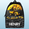 Custom Kids Backpack - Personalized Back To School Gifts For Kids - Mighty Machines On The Move