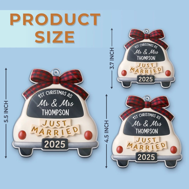 Custom Acrylic Ornament - Personalized Anniversary Christmas Wedding Gifts For Husband And Wife, Him And Her - Our Sweetest Beginning