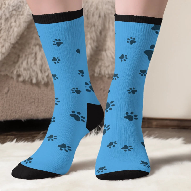 Custom Crew Socks - Personalized Birthday Gifts For Dog Lovers, Dog Dad And Mom - Chillin’ With My Fur Buddy